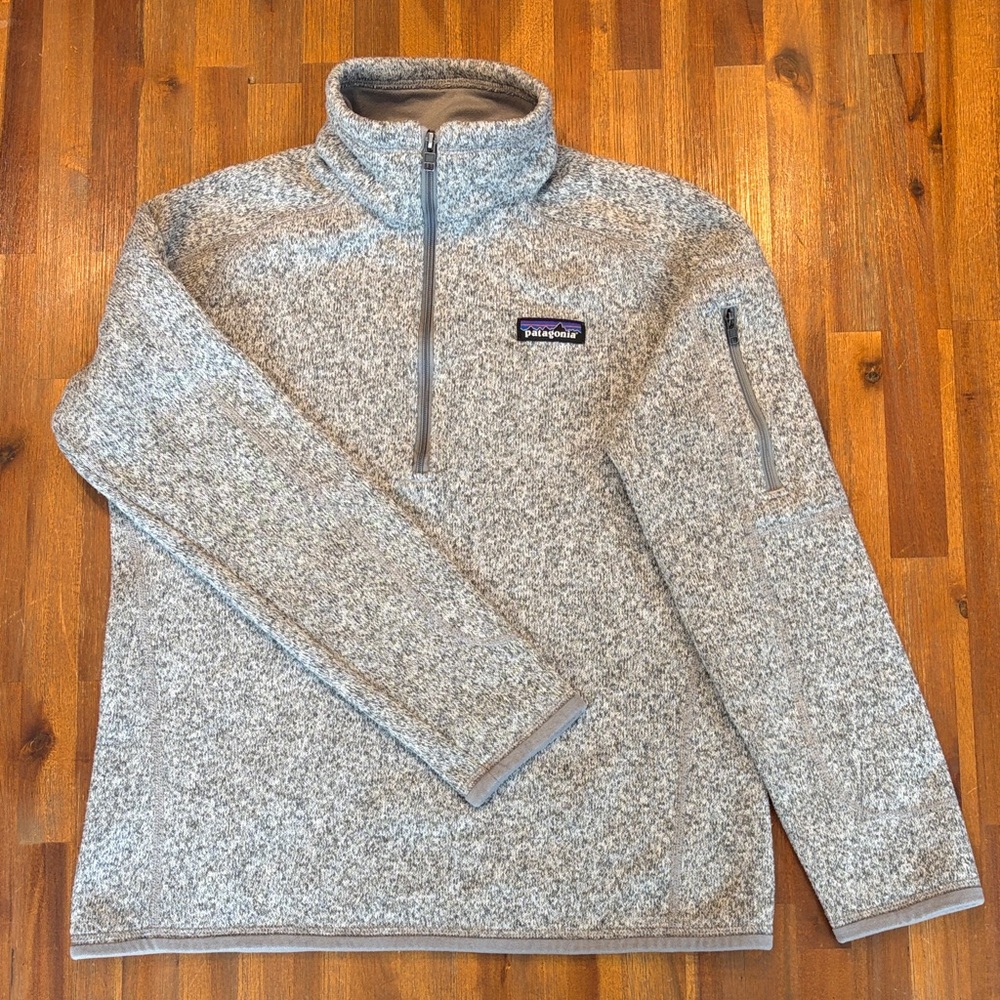 Patagonia Women's Better Sweater 1/4-Zip Fleece, Small, Birch White